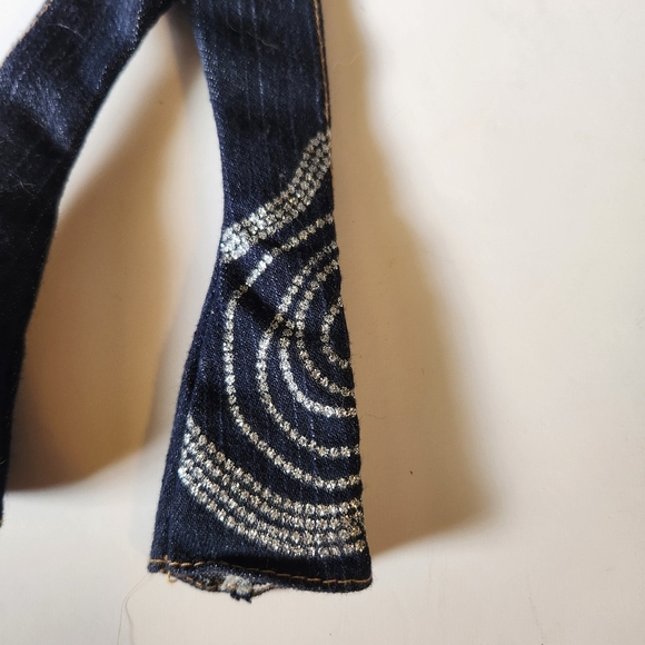 BRATZ Forever Diamondz Yasmin Replacement Sparkle Swirl Dark Denim Jeans Vintage - Picture 3 of 4